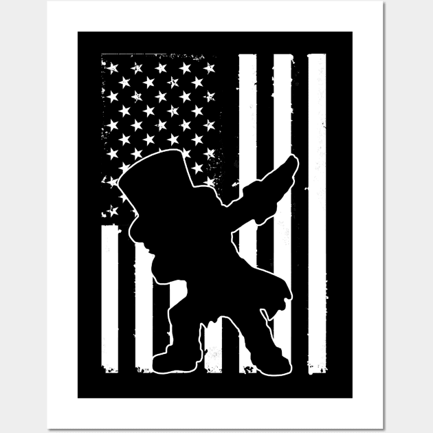 Patriotic Boys Kids 4th Fourth Of July Dabbing Uncle Sam USA Wall Art by Kaileymahoney